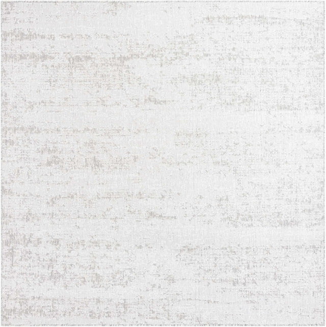 Gray 7' 10 x 7' 10 Outdoor Modern Square Area Rug Weather Resistant for Patio, Deck, Terrace, Balcony, Porch 100% Polypropylene Modern Outside Carpet for Sale at Rug Engine