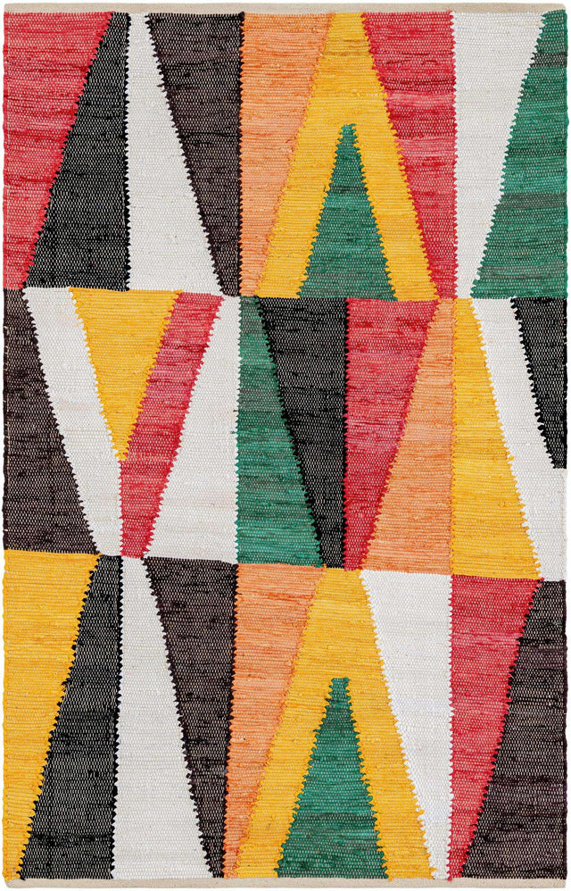 Multicolor 4' 1 x 6' 1 Chindi Cotton Rectangle Area Rug Interior Design Home Decor Carpet Mat for Sale at Rug Engine