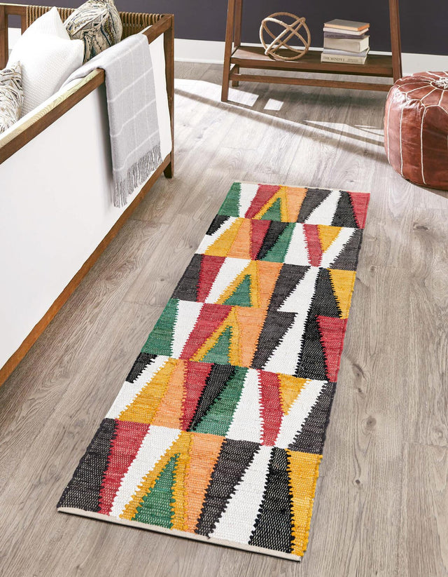 Multicolor 2' x 6' 1 Chindi Cotton Runner Area Rug Interior Design Home Decor Carpet Mat for Sale at Rug Engine