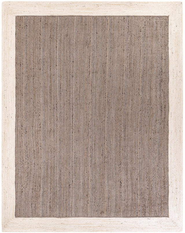 Gray and White 9' x 12' Braided Jute Rectangle Area Rug 100% Jute Hand Braided Natural Eco-Friendly Boho Style Carpet for Living Rooms Dining Office Space Dorms for Sale at Rug Engine