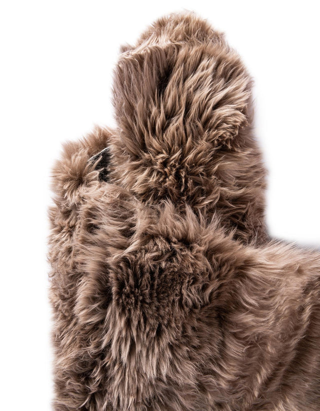 Beige 4' 9 x 6' Natural Sheepskin Freeform Area Rug 100% Genuine Luxury Soft Touch Shaggy Plush Pile Authentic Lambskin Carpet for Interior Design for Sale at Rug Engine