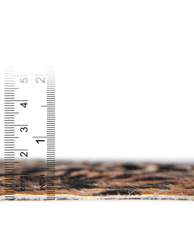 Authentic Luxury Brown and Black 5' 7 x 6' 3 Cowhide Leather Rectangle Area Rug Modern Interior Design 100% Real Natural Cowhide Carpet for Designer Home Decor for Sale at Rug Engine