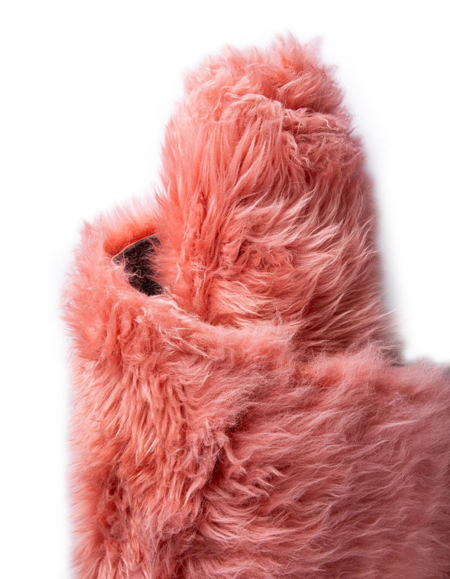 Pink 3' x 3' Sheepskin Round Area Rug 100% Genuine Luxury Soft Touch Shaggy Plush Pile