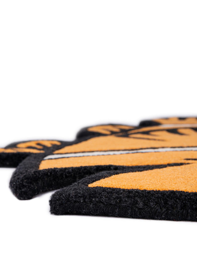 Orange 4' 1 x 6' 1 Playtime Kids Wool Freeform Area Rug for Baby Nursery, Toddler Playroom, Bedrooms