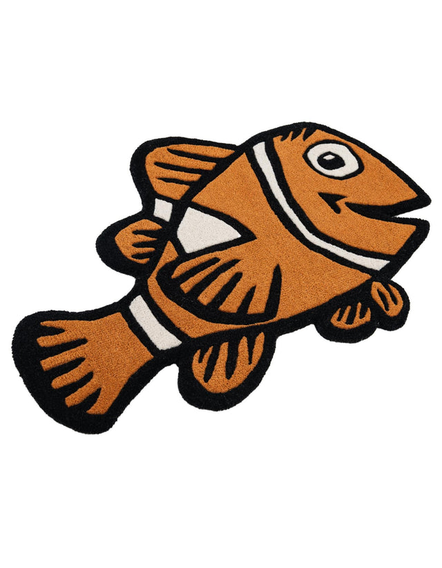 Orange 2' x 3' 1 Playtime Kids Wool Freeform Area Rug for Baby Nursery, Toddler Playroom, Bedrooms