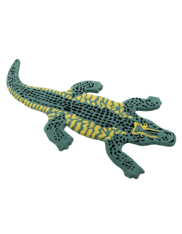 Green 1' 6 x 3' 1 Playtime Kids Wool Freeform Area Rug for Baby Nursery, Toddler Playroom, Bedrooms