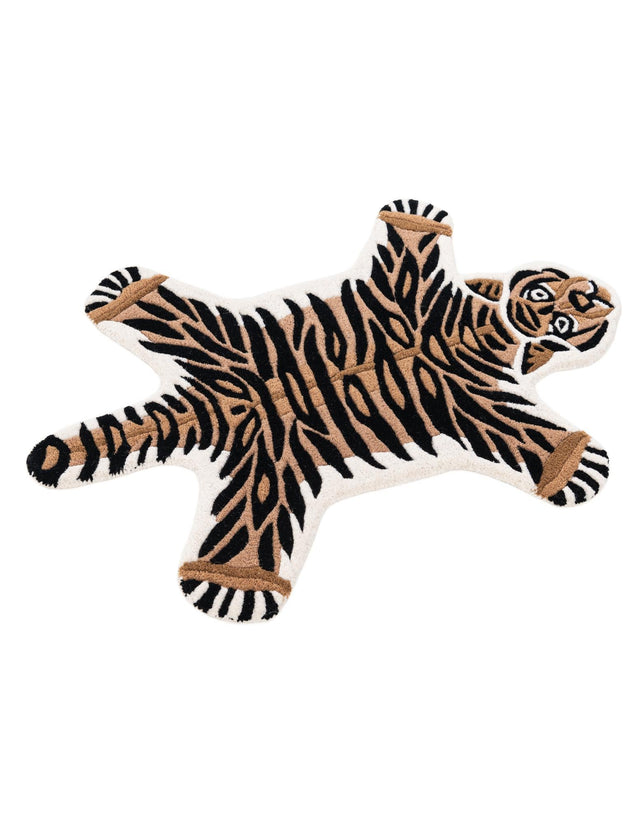 Brown 2' x 3' 1 Playtime Kids Wool Freeform Area Rug for Baby Nursery, Toddler Playroom, Bedrooms