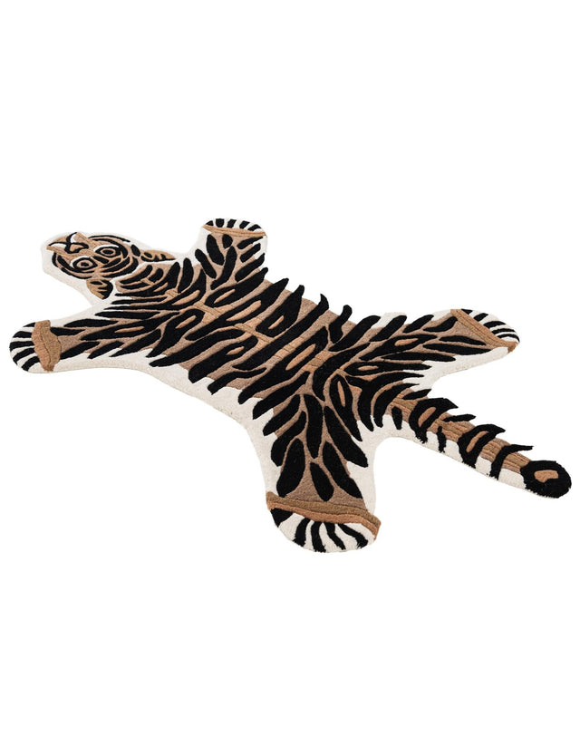 Brown 3' 1 x 5' 3 Playtime Kids Wool Freeform Area Rug for Baby Nursery, Toddler Playroom, Bedrooms