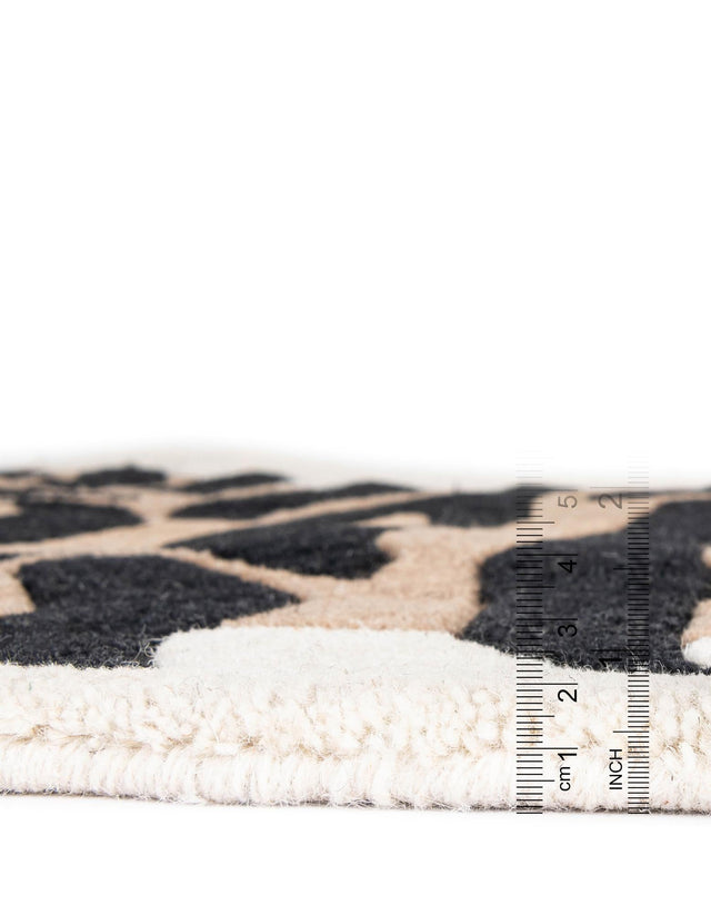 Brown 2' x 3' 1 Playtime Kids Wool Freeform Area Rug for Baby Nursery, Toddler Playroom, Bedrooms