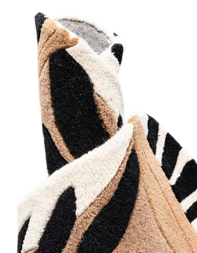 Brown 5' 1 x 7' 1 Playtime Kids Wool Freeform Area Rug for Baby Nursery, Toddler Playroom, Bedrooms