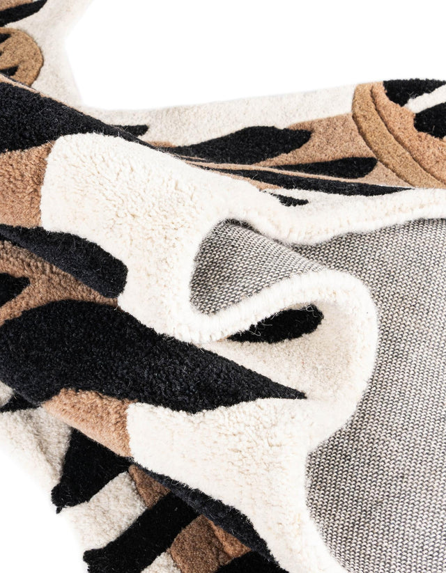 Brown 2' x 3' 1 Playtime Kids Wool Freeform Area Rug for Baby Nursery, Toddler Playroom, Bedrooms