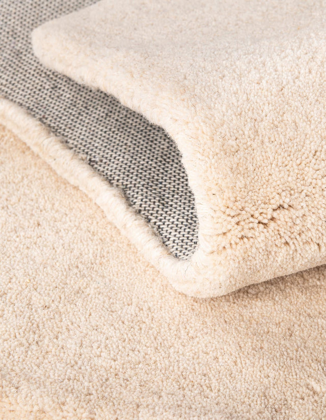 Orange and White 2' x 2' Playtime Kids Wool Freeform Area Rug for Baby Nursery, Toddler Playroom, Bedrooms