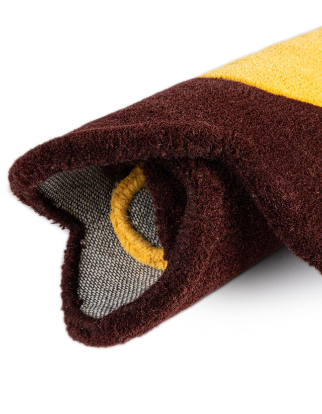 Yellow 5' 6 x 6' 1 Playtime Kids Wool Freeform Area Rug for Baby Nursery, Toddler Playroom, Bedrooms