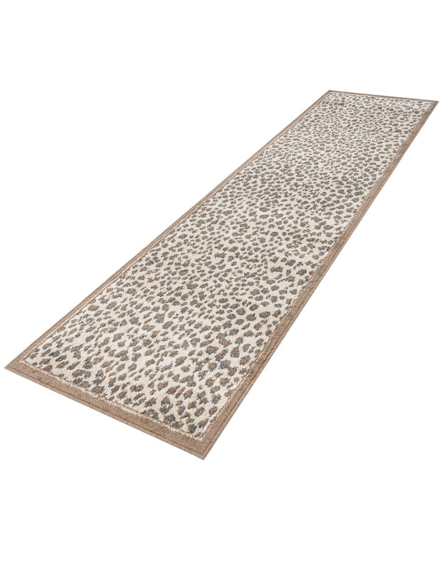 Brown 2' 7 x 10' Wildlife Runner Area Rug Animal Print Safari Jungle Inspired Carpet for Unique Modern Interior Design for Sale at Rug Engine