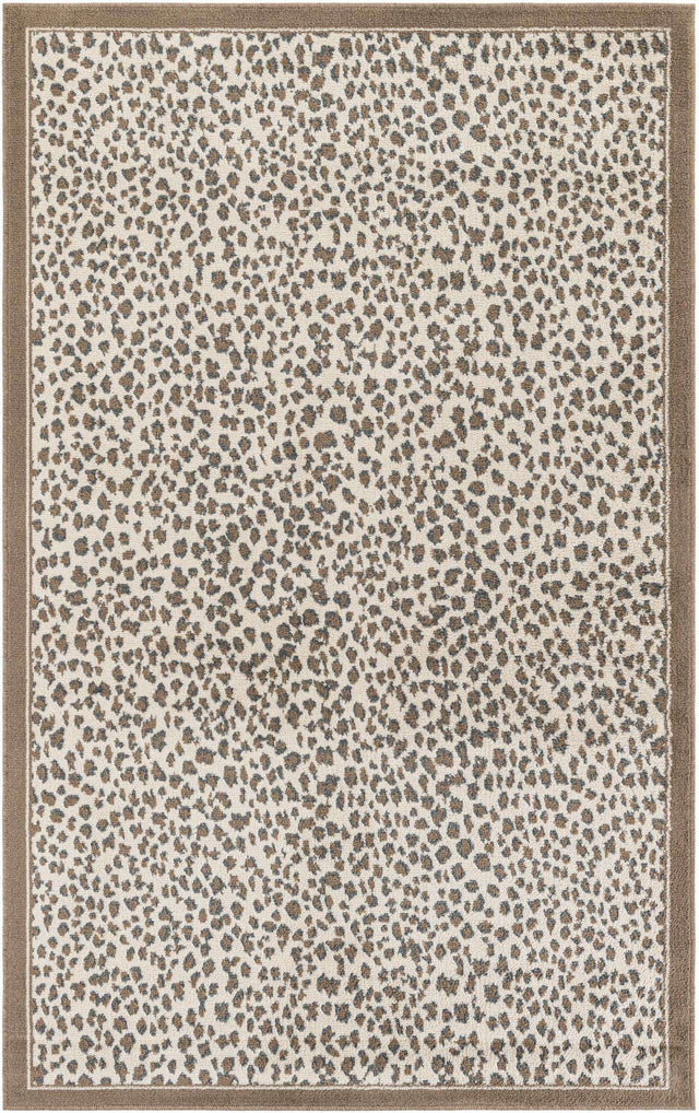 Brown 5' 1 x 8' Wildlife Rectangle Area Rug Animal Print Safari Jungle Inspired Carpet for Unique Modern Interior Design for Sale at Rug Engine