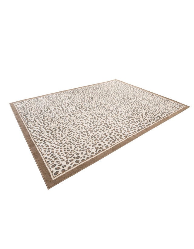 Brown 9' x 12' Wildlife Rectangle Area Rug Animal Print Safari Jungle Inspired Carpet for Unique Modern Interior Design for Sale at Rug Engine