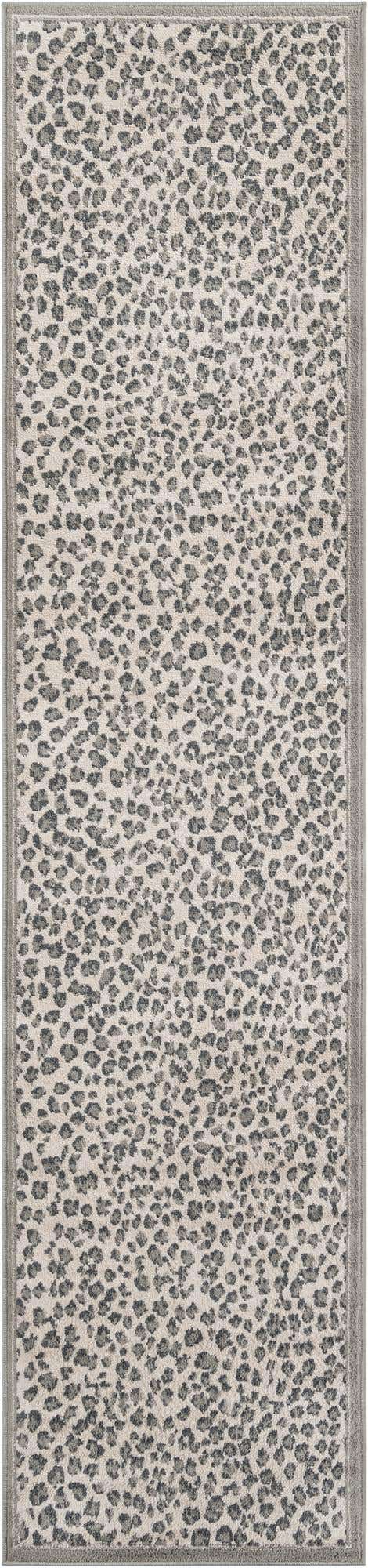 Gray 2' 7 x 12' Wildlife Runner Area Rug Animal Print Safari Jungle Inspired Carpet for Unique Modern Interior Design for Sale at Rug Engine