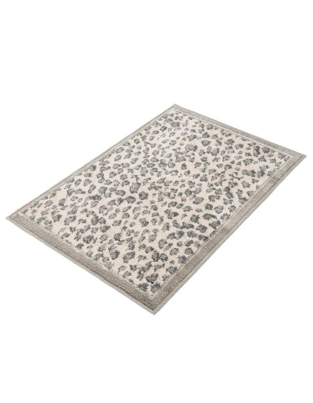 Gray 2' x 3' 1 Wildlife Rectangle Area Rug Animal Print Safari Jungle Inspired Carpet for Unique Modern Interior Design for Sale at Rug Engine