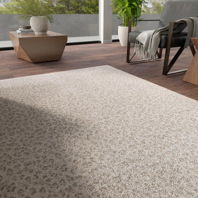 Ivory 5' 1 x 7' 1 Wildlife Rectangle Area Rug Animal Print Safari Jungle Inspired Carpet for Unique Modern Interior Design for Sale at Rug Engine