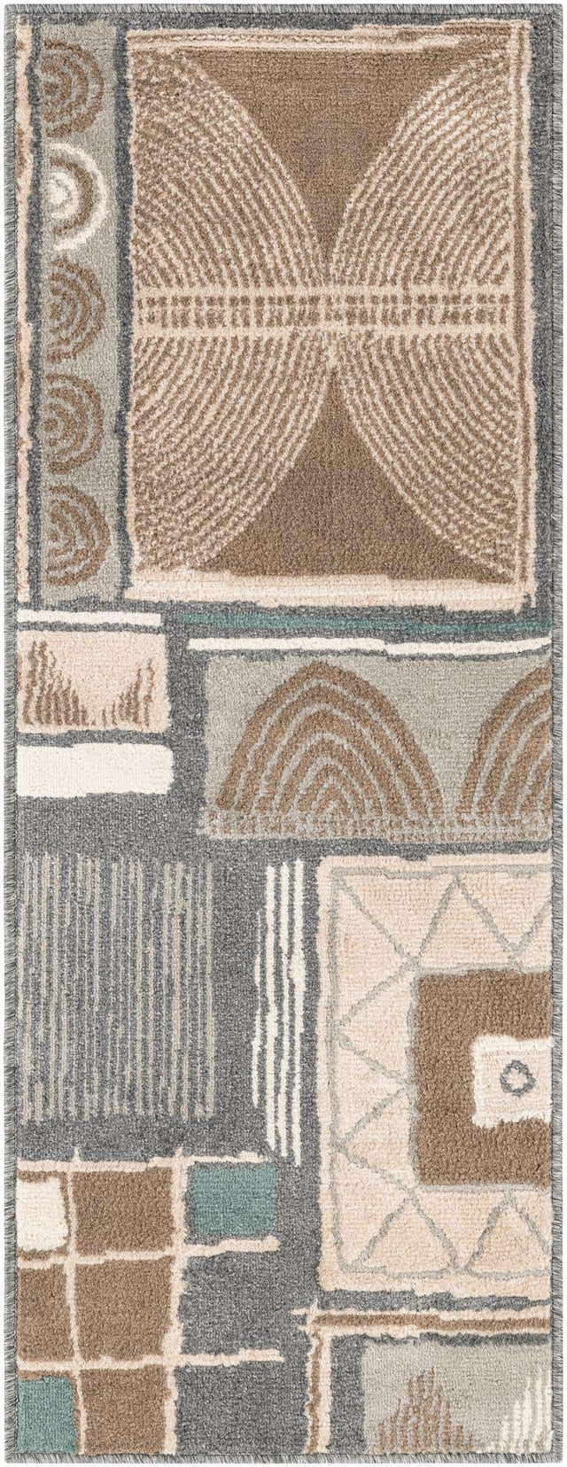 Multicolor 2' x 5' 1 Wildlife Runner Area Rug Animal Print Safari Jungle Inspired Carpet for Unique Modern Interior Design for Sale at Rug Engine