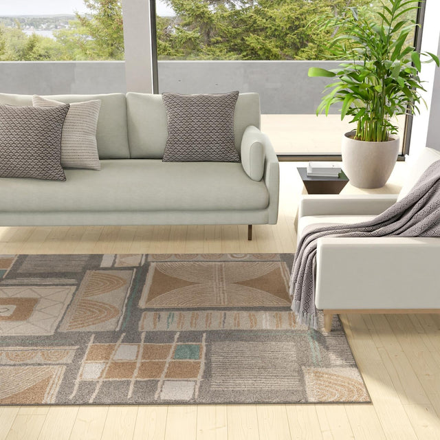 Multicolor 9' x 12' Wildlife Rectangle Area Rug Animal Print Safari Jungle Inspired Carpet for Unique Modern Interior Design for Sale at Rug Engine