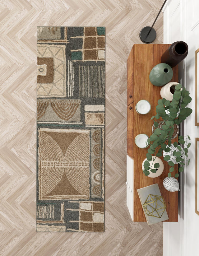 Multicolor 2' x 8' Wildlife Runner Area Rug Animal Print Safari Jungle Inspired Carpet for Unique Modern Interior Design for Sale at Rug Engine