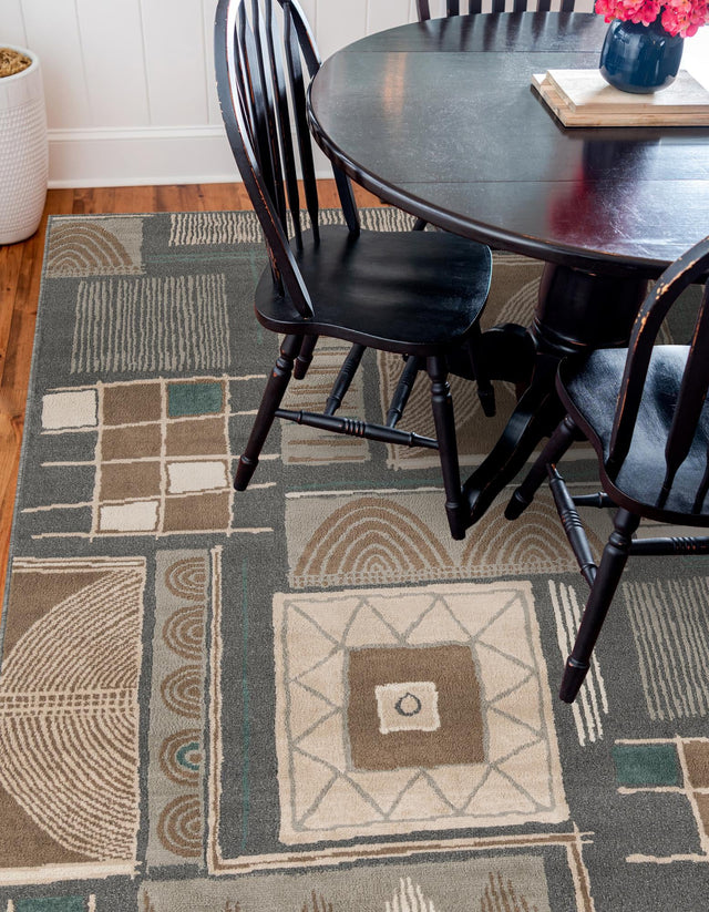 Multicolor 10' x 10' Wildlife Square Area Rug Animal Print Safari Jungle Inspired Carpet for Unique Modern Interior Design for Sale at Rug Engine