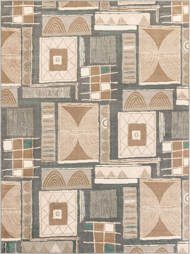 Multicolor 9' x 12' Wildlife Rectangle Area Rug Animal Print Safari Jungle Inspired Carpet for Unique Modern Interior Design for Sale at Rug Engine