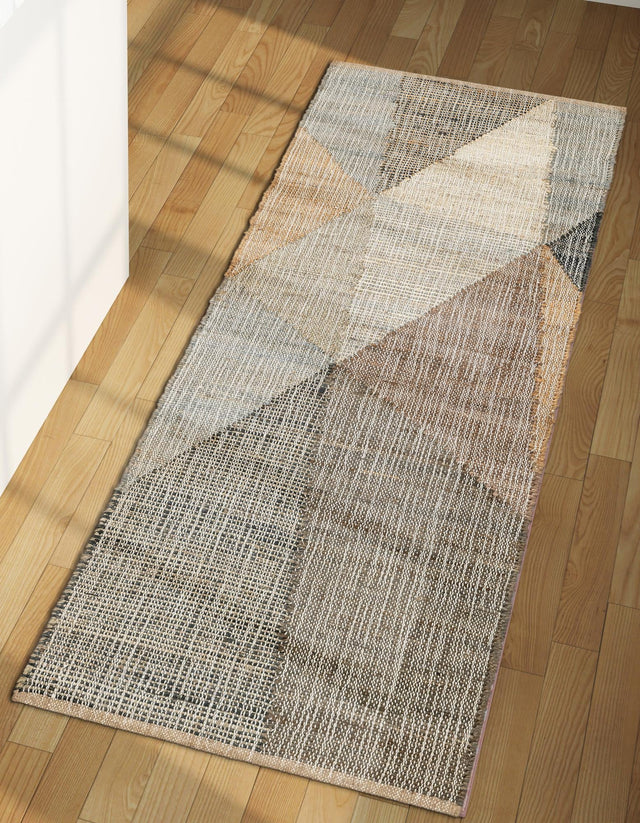 Multicolor 2' x 6' 1 Kilim Jute Runner Area Rug 95% Jute & 5% Cotton Rustic Vintage Look Carpet for Unique Home Interior Design for Sale at Rug Engine