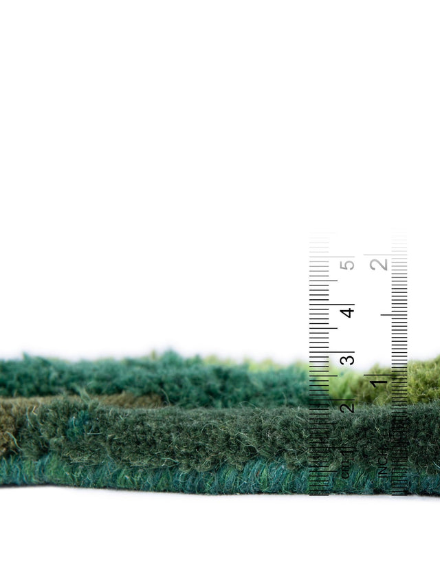 Green 5' 1 x 5' 1 Moss Garden Round Area Rug 80% Wool & 20% Cotton Nature Inspired All Natural Carpet for Home Interior Design for Sale at Rug Engine