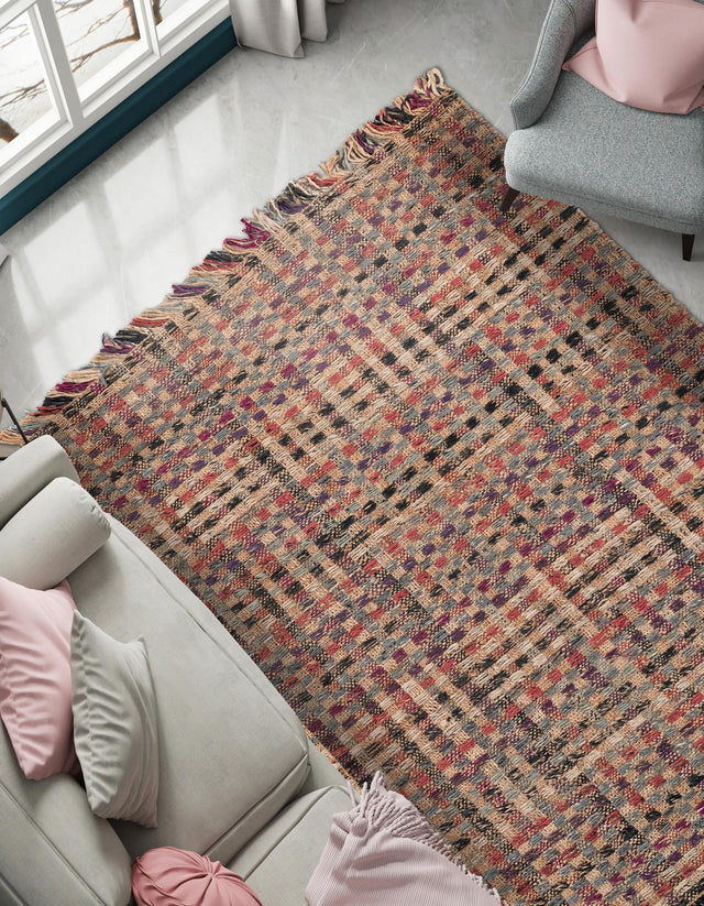Multicolor 9' x 12' Chunky Jute Rectangle Area Rug 100% All Natural Jute Sustainable Eco-Friendly Carpet Mat for Natural Interior Design Homes for Sale at Rug Engine
