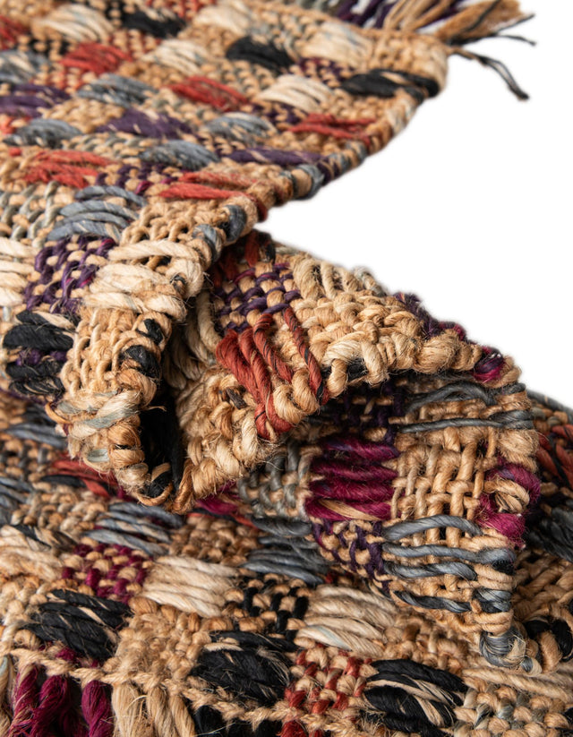 Multicolor 10' x 14' 1 Chunky Jute Rectangle Area Rug 100% All Natural Jute Sustainable Eco-Friendly Carpet Mat for Natural Interior Design Homes for Sale at Rug Engine