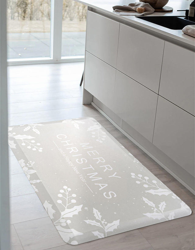 Seasonal Festive Anti-Fatigue Gray 2' x 3' Comfort Standing Mat for Kitchen, Bath, Laundry Room, Office Colorful PVC Durable Non-Slip Water Resistant Spill Proof Rug Thick Rubber for Sale at Rug Engine