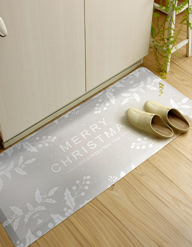 Seasonal Festive Anti-Fatigue Gray 2' x 5' Comfort Standing Mat for Kitchen, Bath, Laundry Room, Office Colorful PVC Durable Non-Slip Water Resistant Spill Proof Rug Thick Rubber for Sale at Rug Engine