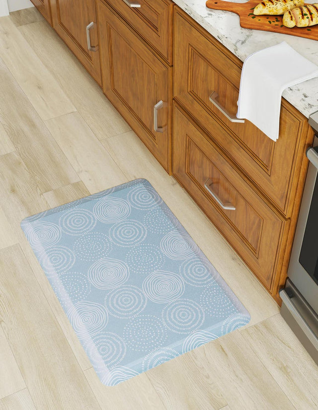 Anti-Fatigue Blue 2' x 3' Comfort Standing Mat for Kitchen, Bath, Laundry Room, Office Colorful PVC Durable Non-Slip Water Resistant Spill Proof Rug Thick Rubber for Sale at Rug Engine
