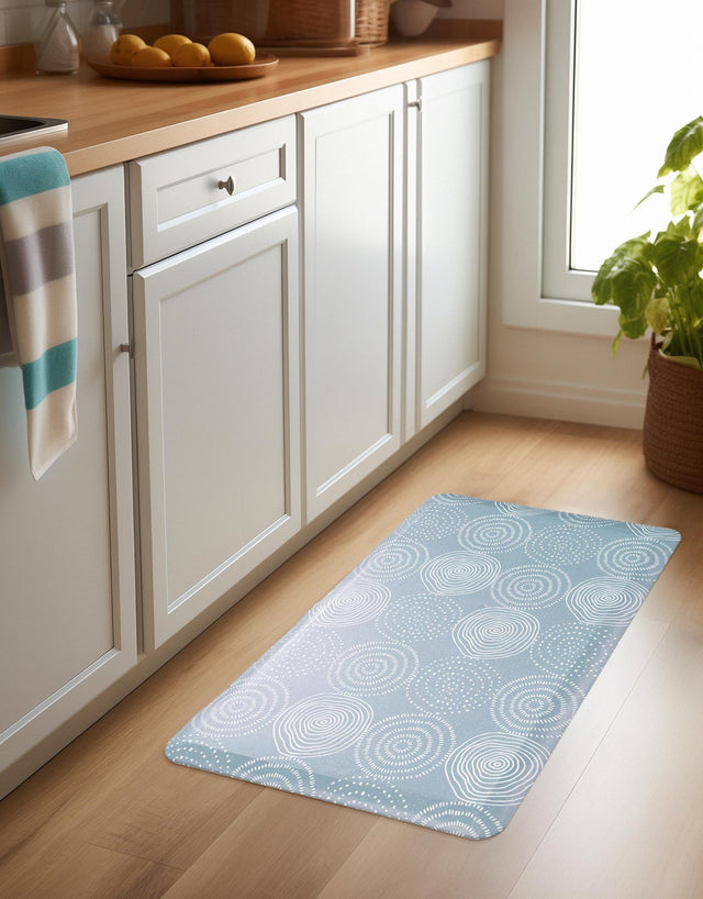Anti-Fatigue Blue 2' x 3' Comfort Standing Mat for Kitchen, Bath, Laundry Room, Office Colorful PVC Durable Non-Slip Water Resistant Spill Proof Rug Thick Rubber for Sale at Rug Engine