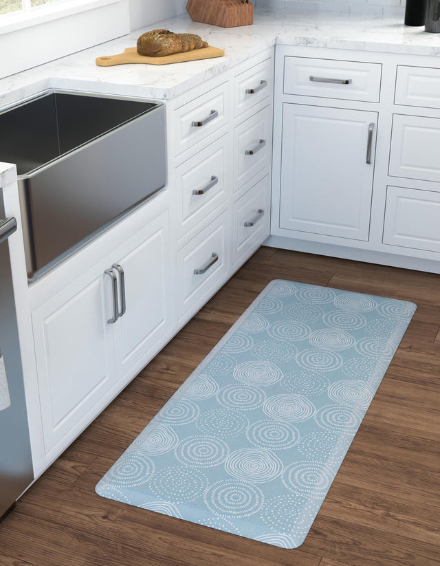 Anti-Fatigue Blue 2' x 3' Comfort Standing Mat for Kitchen, Bath, Laundry Room, Office Colorful PVC Durable Non-Slip Water Resistant Spill Proof Rug Thick Rubber for Sale at Rug Engine