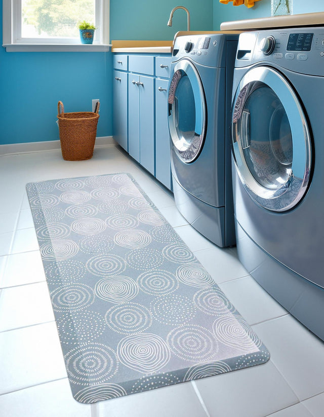 Anti-Fatigue Blue 2' x 5' Comfort Standing Mat for Kitchen, Bath, Laundry Room, Office Colorful PVC Durable Non-Slip Water Resistant Spill Proof Rug Thick Rubber for Sale at Rug Engine