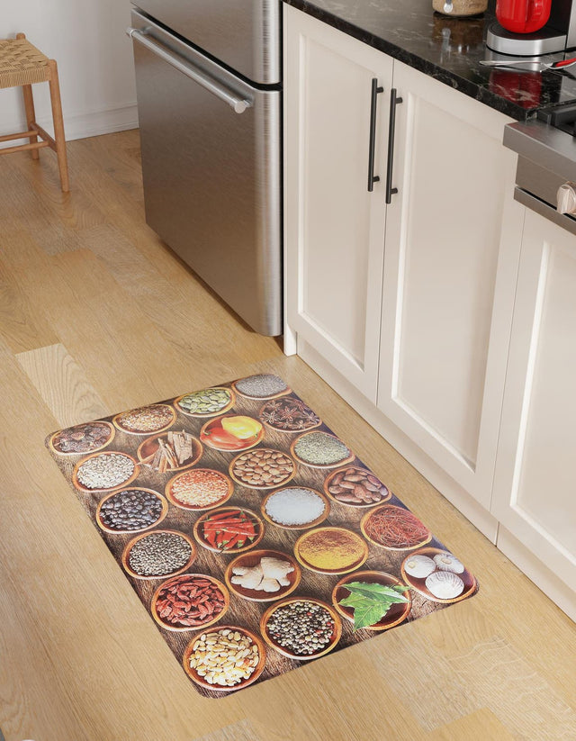 Anti-Fatigue Multicolor 2' x 3' Comfort Standing Mat for Kitchen, Bath, Laundry Room, Office Colorful PVC Durable Non-Slip Water Resistant Spill Proof Rug Thick Rubber for Sale at Rug Engine