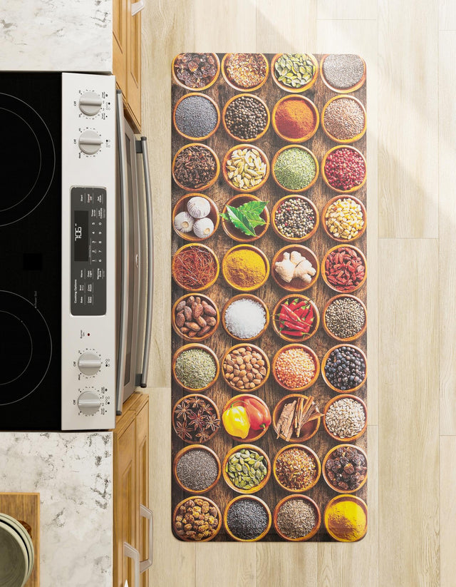 Anti-Fatigue Multicolor 2' x 5' Comfort Standing Mat for Kitchen, Bath, Laundry Room, Office Colorful PVC Durable Non-Slip Water Resistant Spill Proof Rug Thick Rubber for Sale at Rug Engine