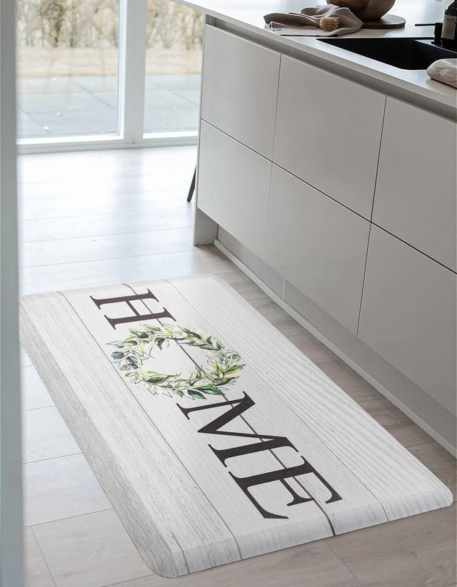 Anti-Fatigue White 2' x 3' Comfort Standing Mat for Kitchen, Bath, Laundry Room, Office Colorful PVC Durable Non-Slip Water Resistant Spill Proof Rug Thick Rubber for Sale at Rug Engine