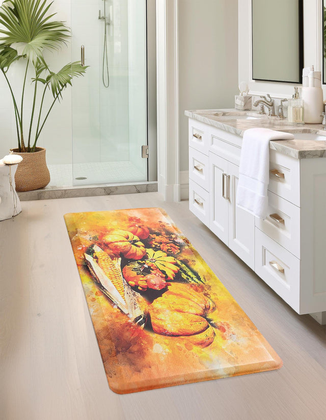 Seasonal Festive Anti-Fatigue Multicolor 2' x 5' Comfort Standing Mat for Kitchen, Bath, Laundry Room, Office Colorful PVC Durable Non-Slip Water Resistant Spill Proof Rug Thick Rubber for Sale at Rug Engine