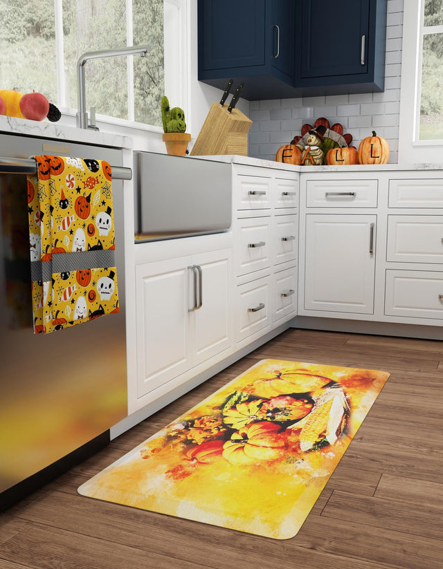 Seasonal Festive Anti-Fatigue Multicolor 2' x 5' Comfort Standing Mat for Kitchen, Bath, Laundry Room, Office Colorful PVC Durable Non-Slip Water Resistant Spill Proof Rug Thick Rubber for Sale at Rug Engine