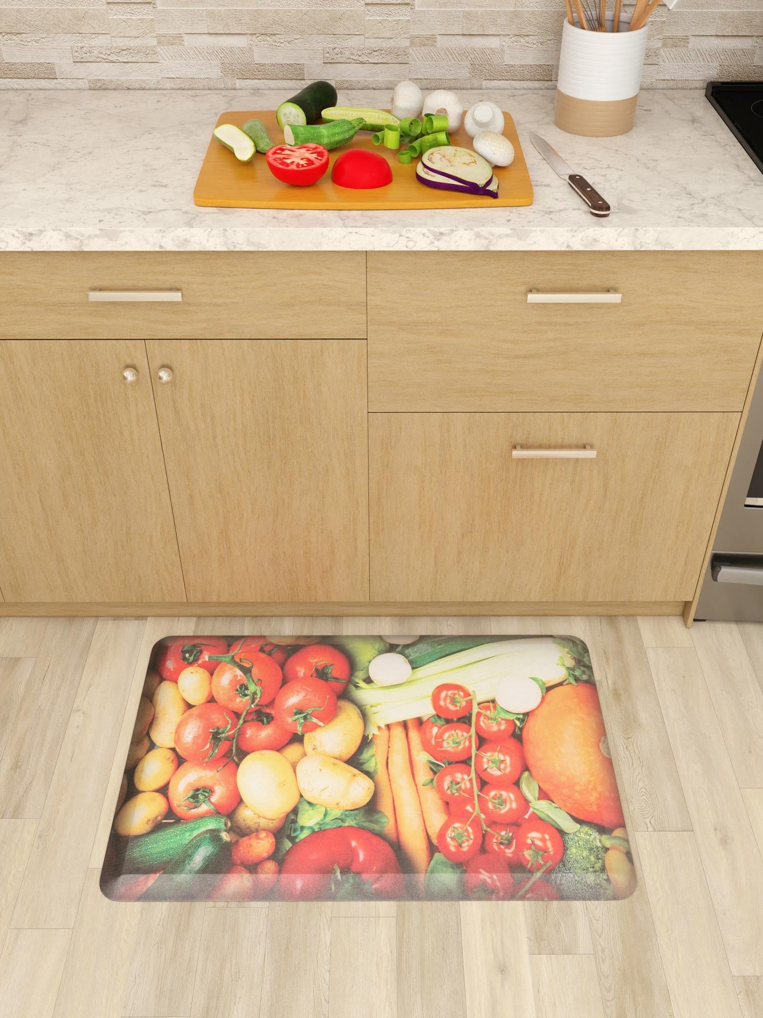 Anti-Fatigue Multicolor 2' x 3' Comfort Standing Mat  for Kitchen, Bath, Laundry Room, Office Colorful PVC Durable Non-Slip Water Resistant Spill Proof Rug Thick Rubber for Sale at Rug Engine