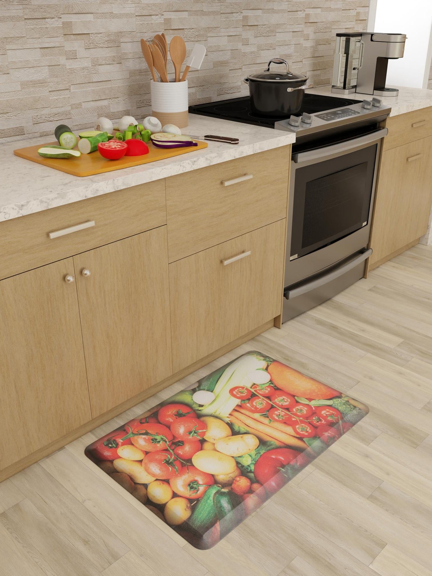 Anti-Fatigue Multicolor 2' x 3' Comfort Standing Mat  for Kitchen, Bath, Laundry Room, Office Colorful PVC Durable Non-Slip Water Resistant Spill Proof Rug Thick Rubber for Sale at Rug Engine