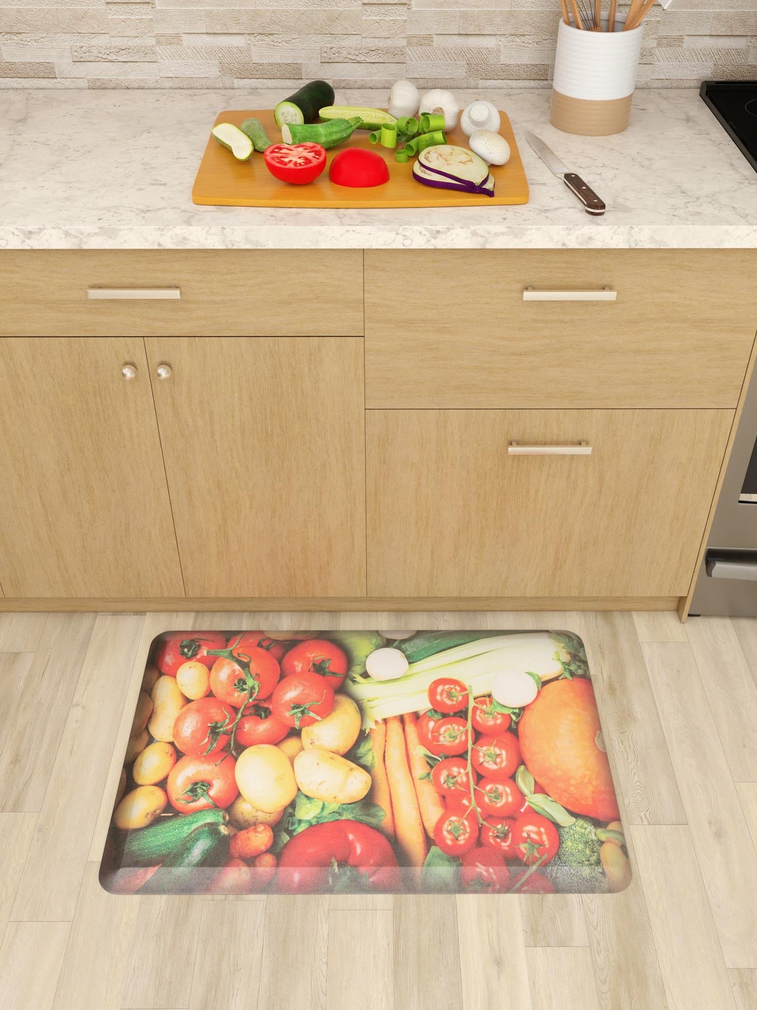 Anti-Fatigue Multicolor 2' x 3' Comfort Standing Mat  for Kitchen, Bath, Laundry Room, Office Colorful PVC Durable Non-Slip Water Resistant Spill Proof Rug Thick Rubber for Sale at Rug Engine