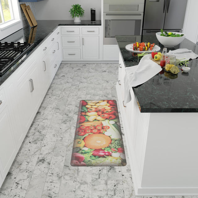 Anti-Fatigue Multicolor 2' x 5' Comfort Standing Mat for Kitchen, Bath, Laundry Room, Office Colorful PVC Durable Non-Slip Water Resistant Spill Proof Rug Thick Rubber for Sale at Rug Engine