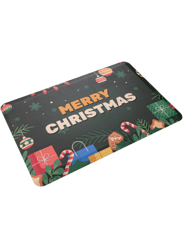 Seasonal Festive Anti-Fatigue Green 2' x 3' Comfort Standing Mat for Kitchen, Bath, Laundry Room, Office Colorful PVC Durable Non-Slip Water Resistant Spill Proof Rug Thick Rubber for Sale at Rug Engine