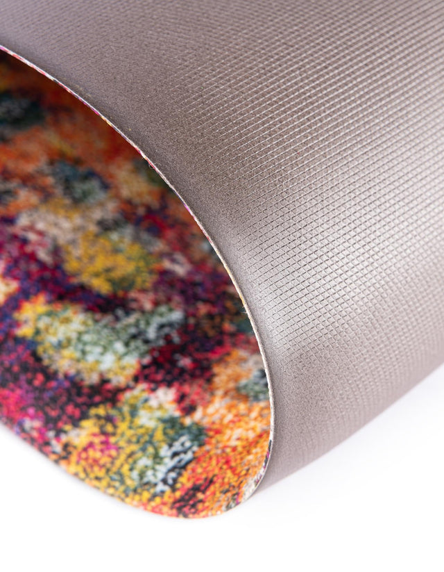 Anti-Fatigue Multicolor 2' x 3' Comfort Standing Mat Hearth Half-Round Semicircle Area Rug for Kitchen, Bath, Laundry Room, Office Colorful PVC Durable Non-Slip Water Resistant Spill Proof Rug Thick Rubber for Sale at Rug Engine