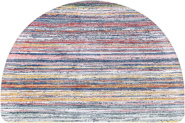 Anti-Fatigue Multicolor 2' x 3' Comfort Standing Mat Hearth Half-Round Semicircle Area Rug for Kitchen, Bath, Laundry Room, Office Colorful PVC Durable Non-Slip Water Resistant Spill Proof Rug Thick Rubber for Sale at Rug Engine